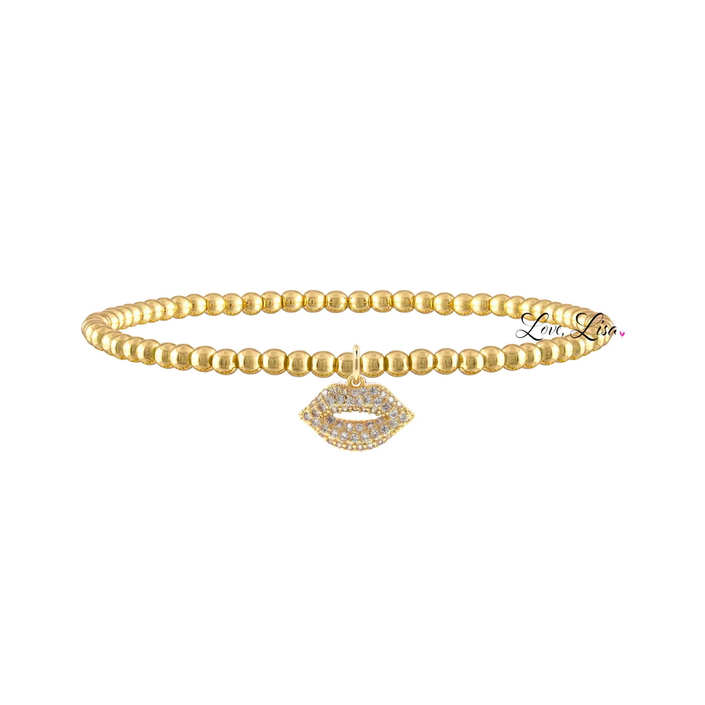 Sami Tiny Little Mini Lips Stretch Bracelet