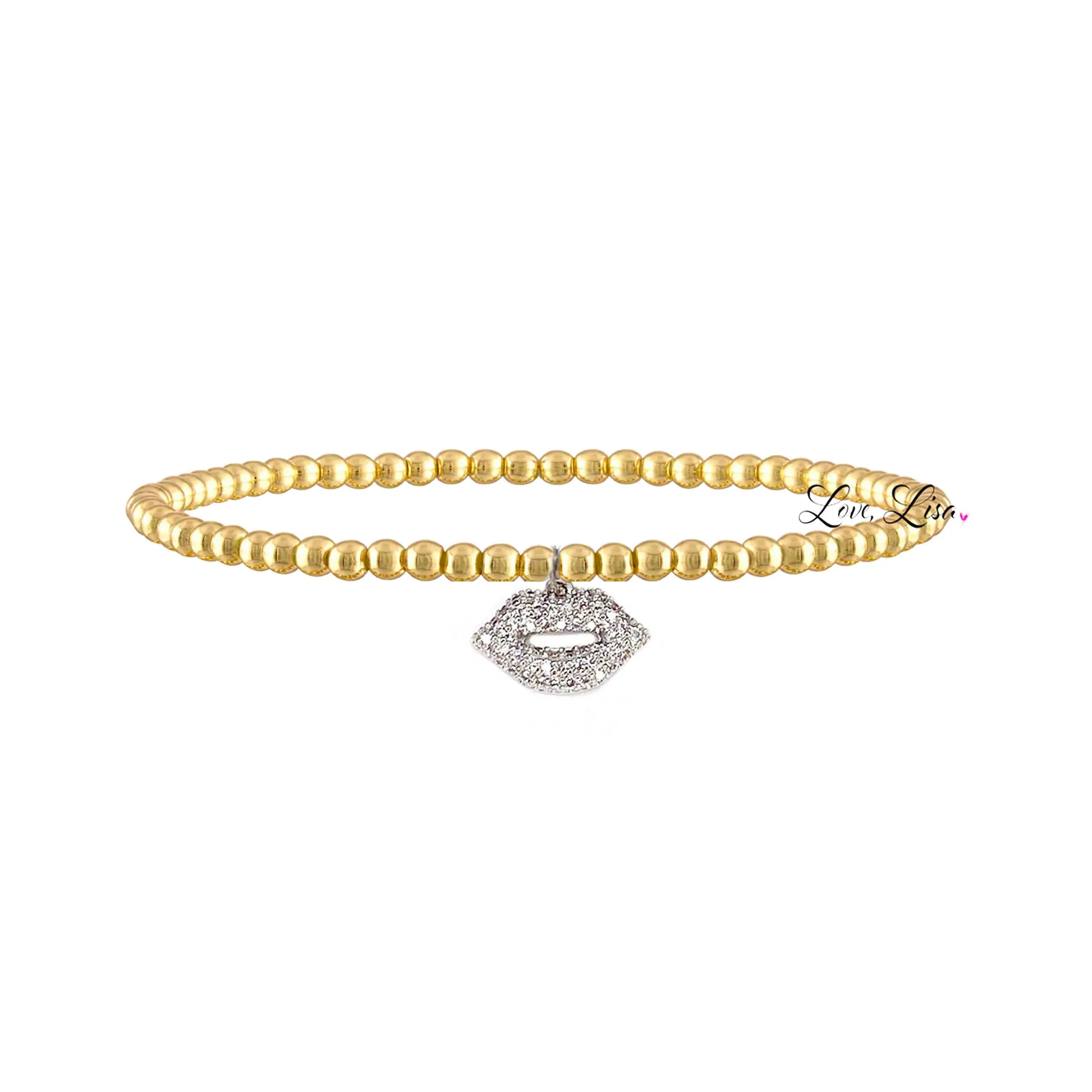 Sami Tiny Little Mini Lips Stretch Bracelet