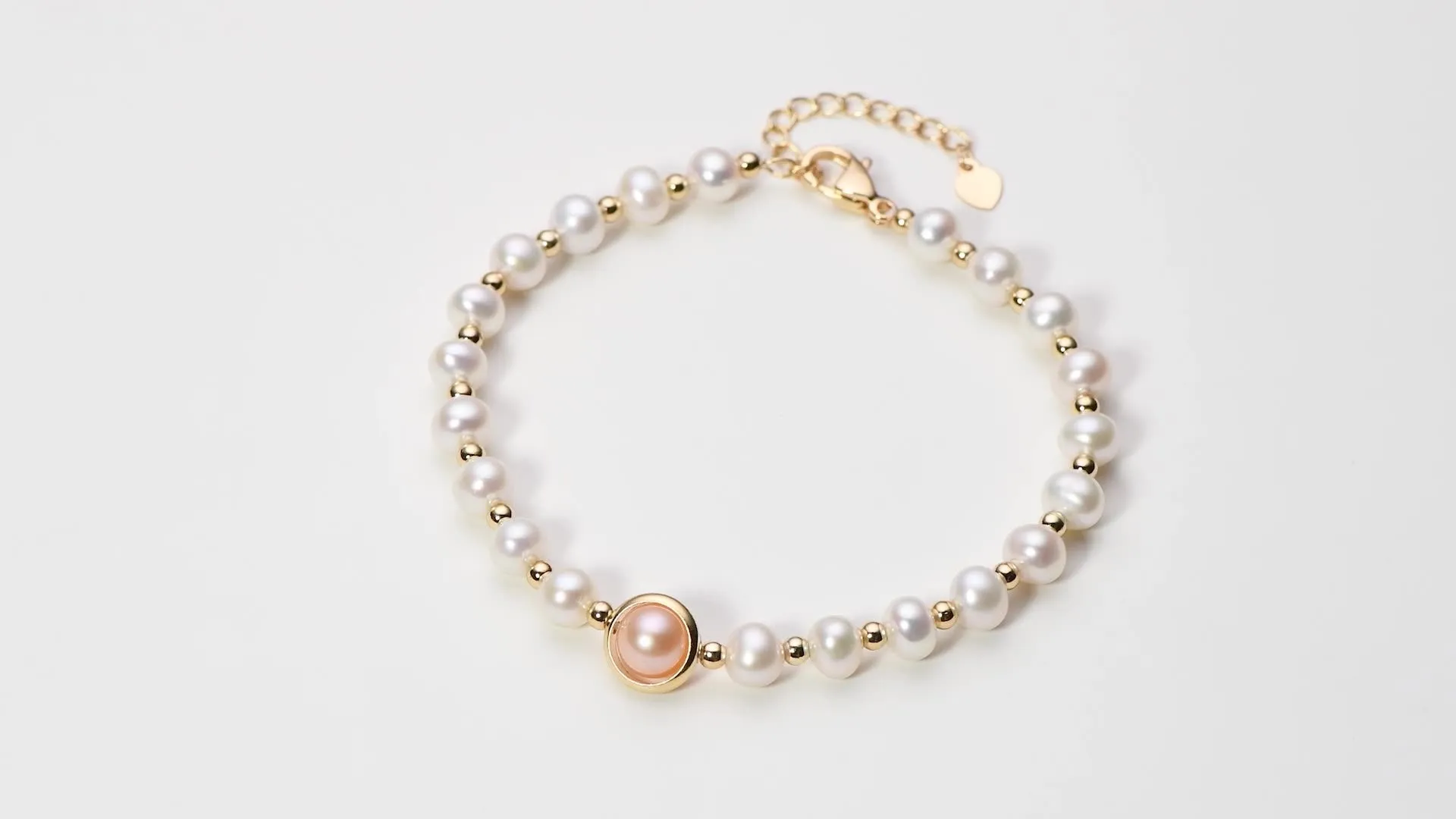 Small Design Luxury And Premium 14K Gold Wrapped Pearl Bracelet Womens Natural Freshwater Pearl Jewelry