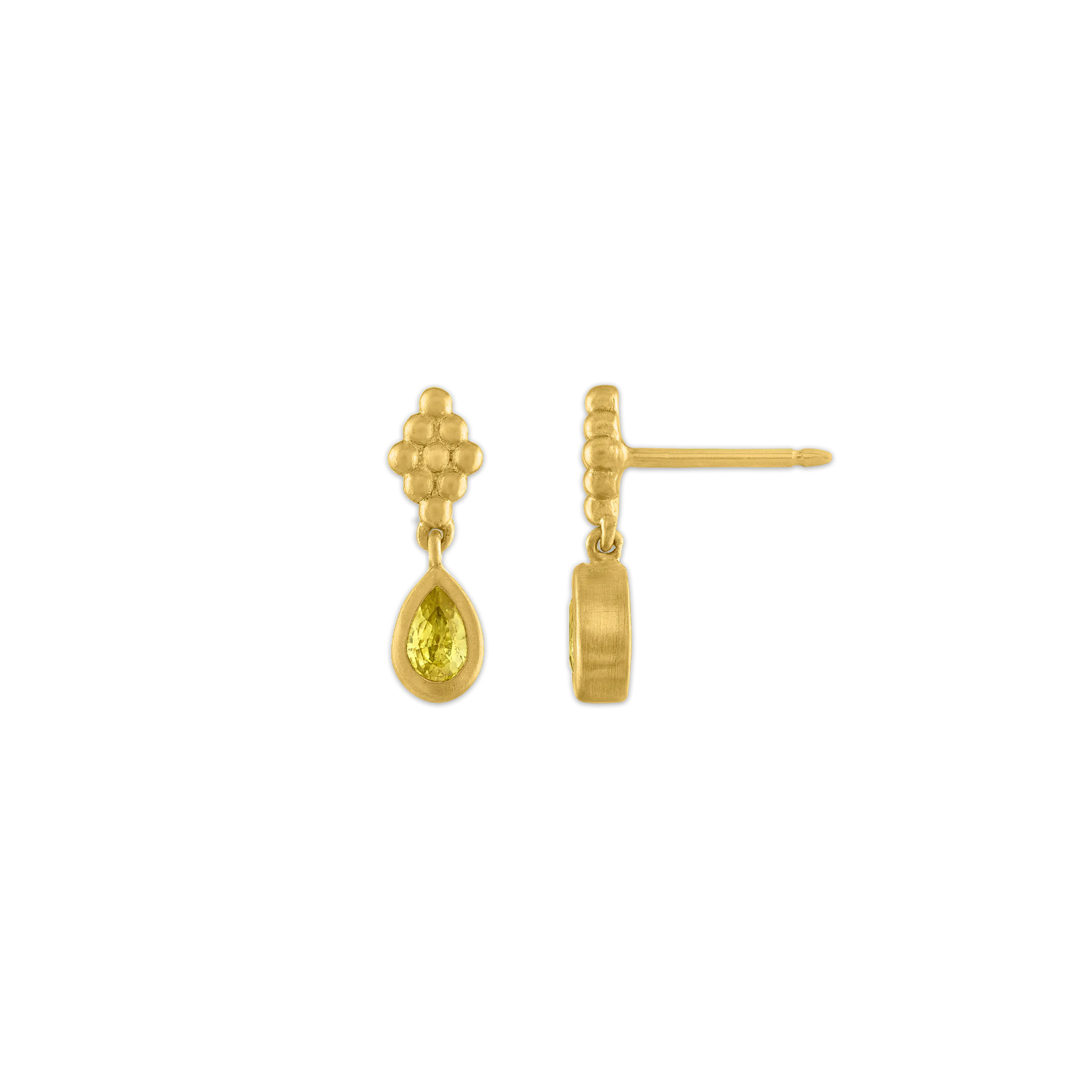 Small Yellow Sapphire Nona Earrings