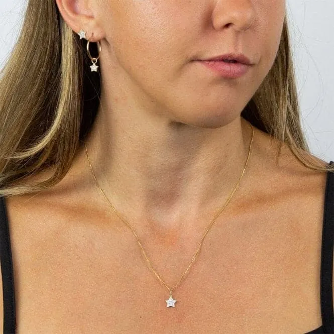 Star Diamond Yellow Gold Stud Earrings GE2310