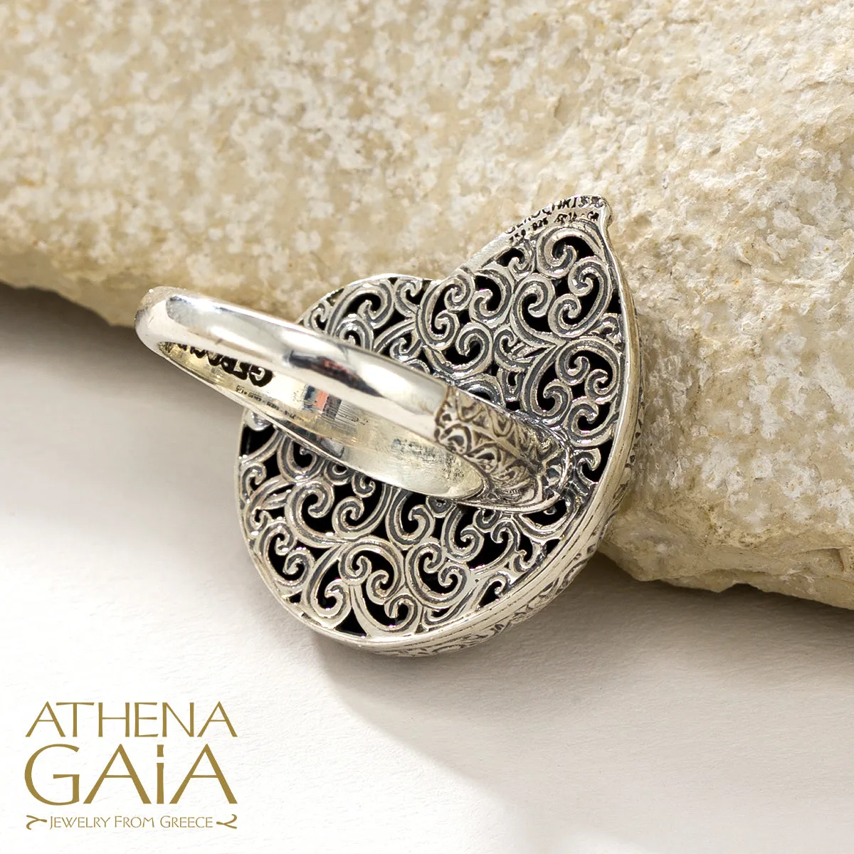 Thalassa Sea Snail Ring with Stone